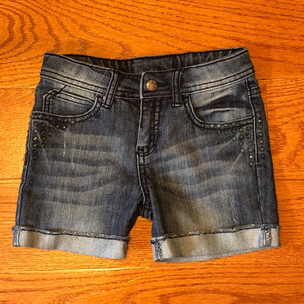 Cherokee Girls Dark Blue Denim Shorts with Studs